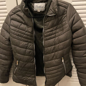 SNOBBISH COLLECTION Women’s L Puffer Coat Olive Green